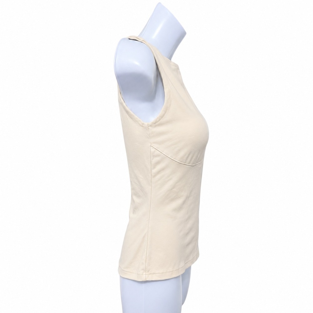 OGL Move XL Plantive Ecosy Bustier Open Back Brami Sleeveless Bra Tank Gardenia - Picture 4 of 11